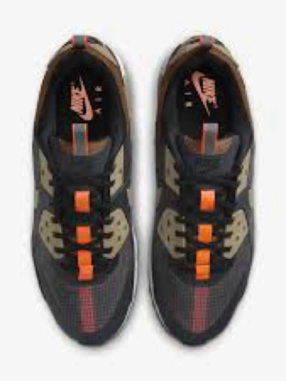 Nike Men’s Black and Olive Green Air Max Sneaker WORN ONCE Brand new Size 10
